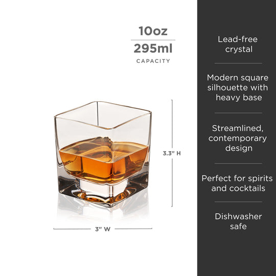 Braque Crystal Rocks Glasses - Fluid And Fire