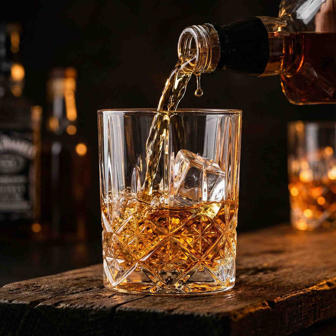 The Professional Collection — 24-Piece Diamond Cut Whiskey Glass Set