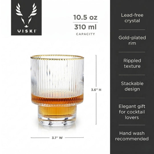 Meridian Crystal Tumblers Set of 2 - Fluid And Fire