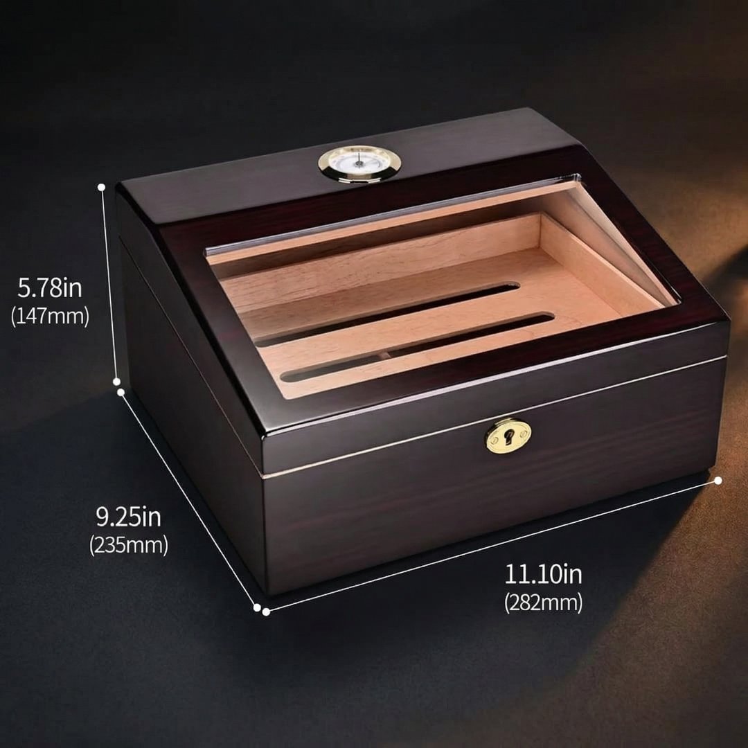 The Conservatory: Glass-Top Cedar Humidor