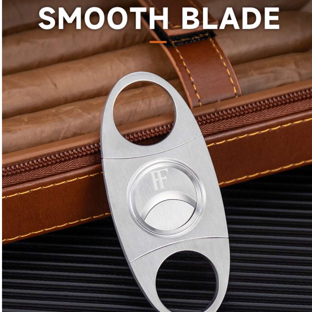 Dominus 4-Slot Leather Travel Case – Torch, Cutter, Humidity Chamber & Hygrometer