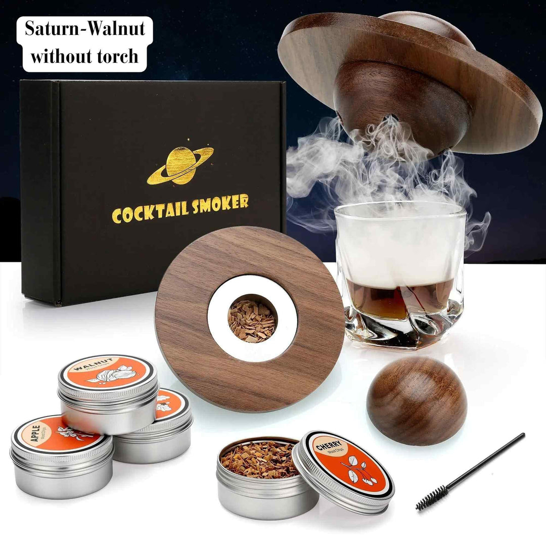 Handcrafted Wooden Cocktail and Whiskey Smoker - High-Quality Wood - Impart Complex and Nuanced Flavors to your Drinks - Fluid And Fire