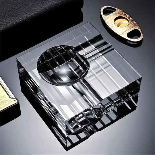 The Monarch Crystal Glass Cigar Ashtray