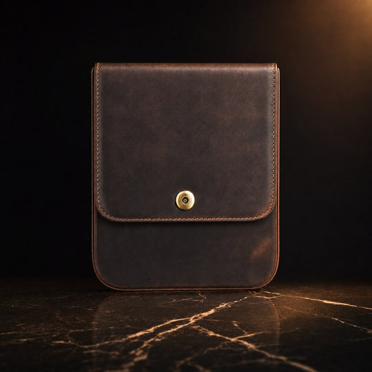 The Custode: Genuine Leather Cigar Travel Case - Fluid And Fire