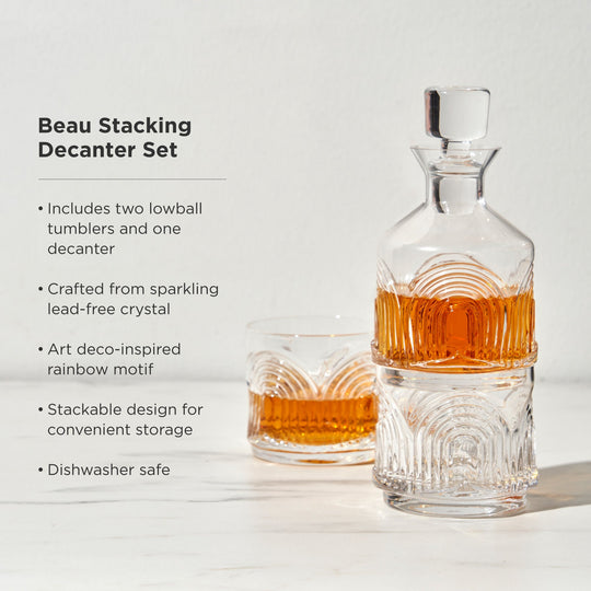 Beau Stacking Decanter Set - Fluid And Fire