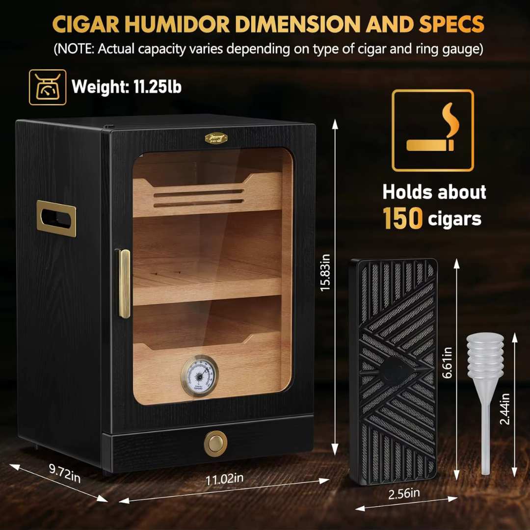 The Athenaeum Desktop Cigar Humidor Cabinet