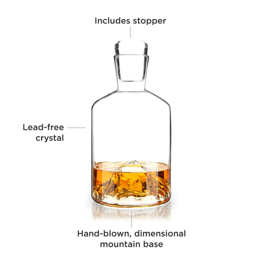 Mountain Crystal Liquor Decanter - Fluid And Fire