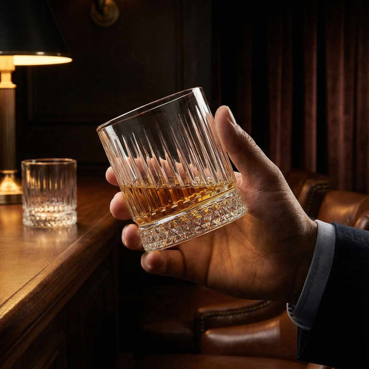 The Apex Dual-Cut Crystal Tumbler Set — A Symphony of Texture