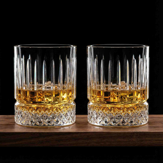 The Apex Dual-Cut Crystal Tumbler Set — A Symphony of Texture