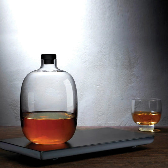 Malt Whiskey Bottle with Wooden Tray - Fluid And Fire