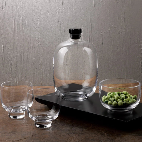 Malt Whiskey Bottle with Wooden Tray - Fluid And Fire