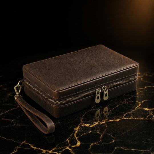 The Esecutivo: Leather Cigar Travel Case