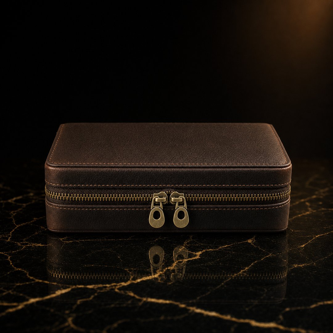 The Esecutivo: Leather Cigar Travel Case