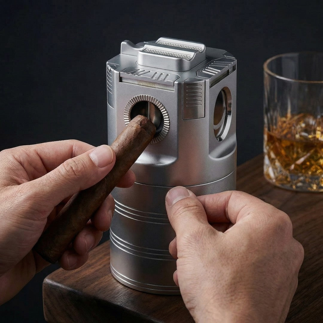 The Armory: 8-in-1 Desktop Cigar Lighter Station
