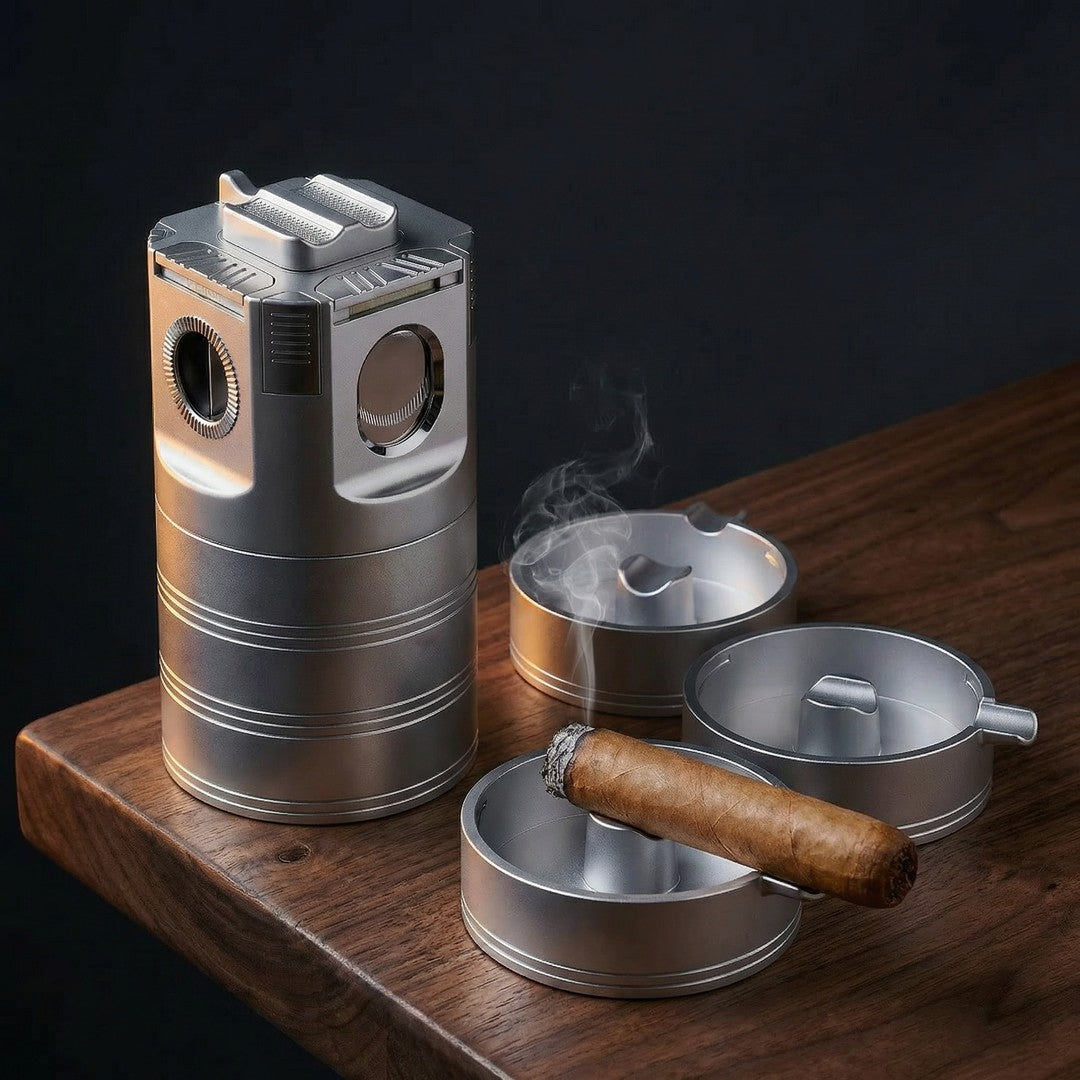 The Armory: 8-in-1 Desktop Cigar Lighter Station