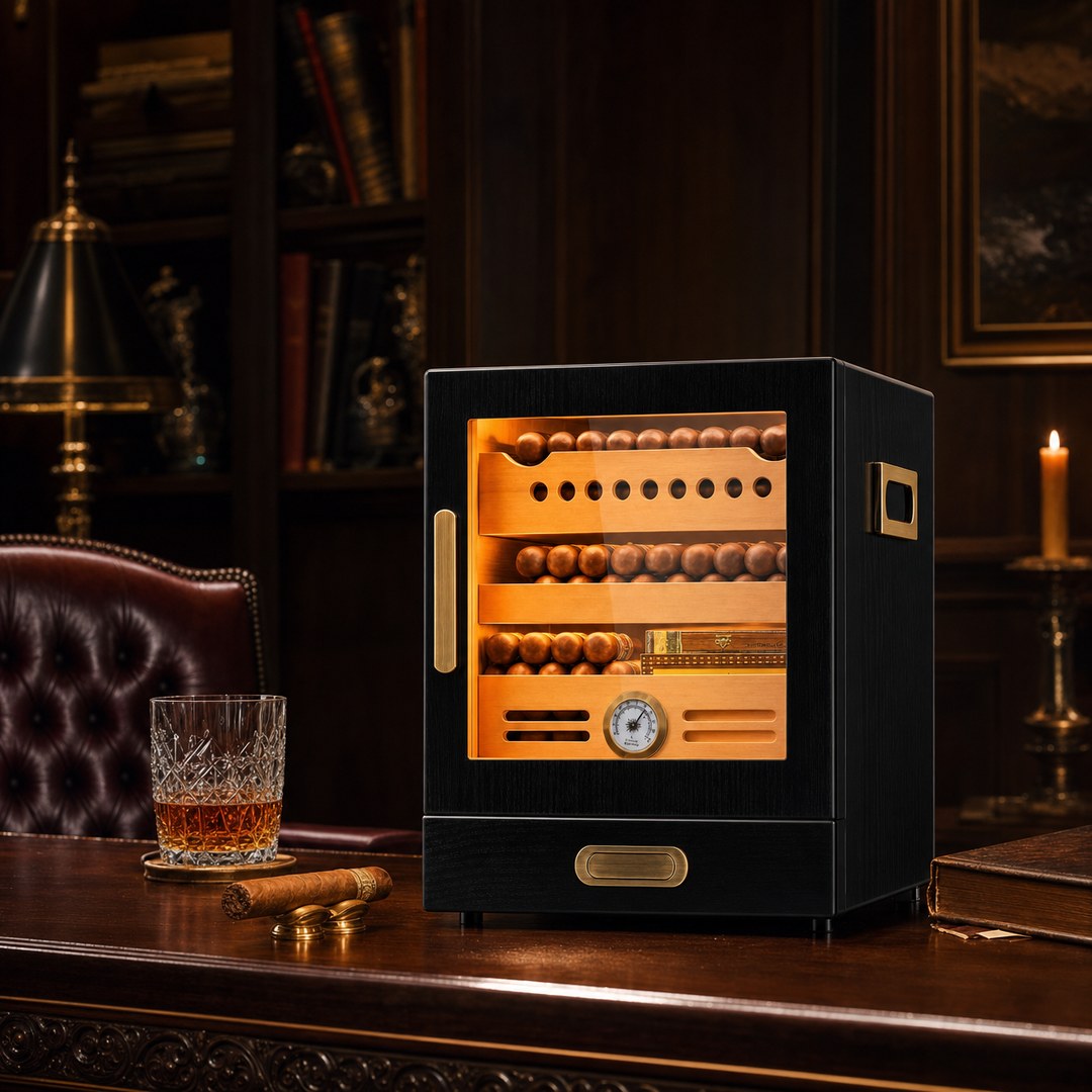 The Chamberlain Humidor Cabinet (80-100 Cigar Capacity) - Fluid And Fire
