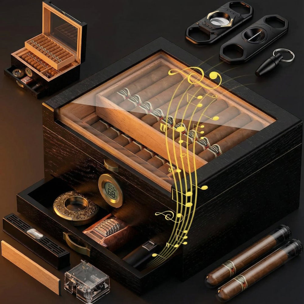 The Symphony: Music Box Cedar Humidor