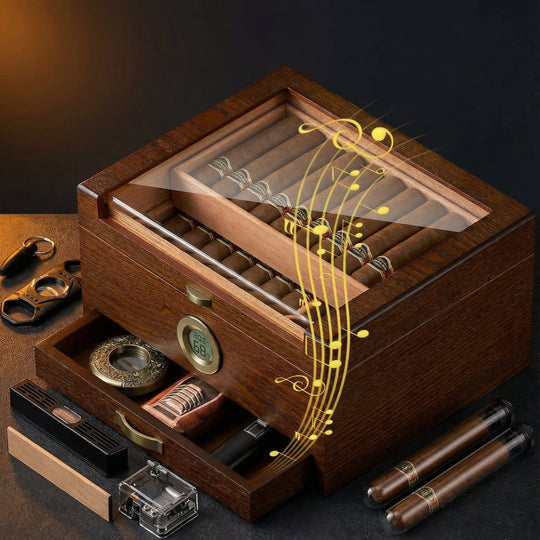 The Symphony: Music Box Cedar Humidor
