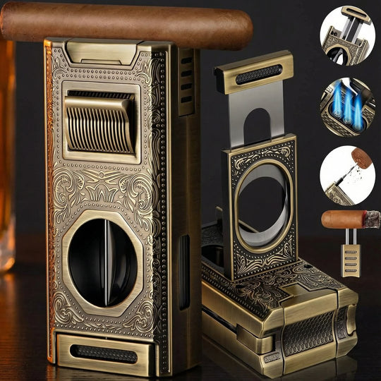 The Crucible: 6-in-1 Triple Jet Cigar Lighter