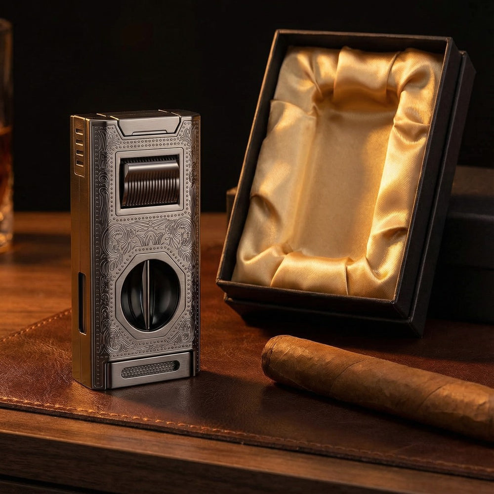 The Crucible: 6-in-1 Triple Jet Cigar Lighter