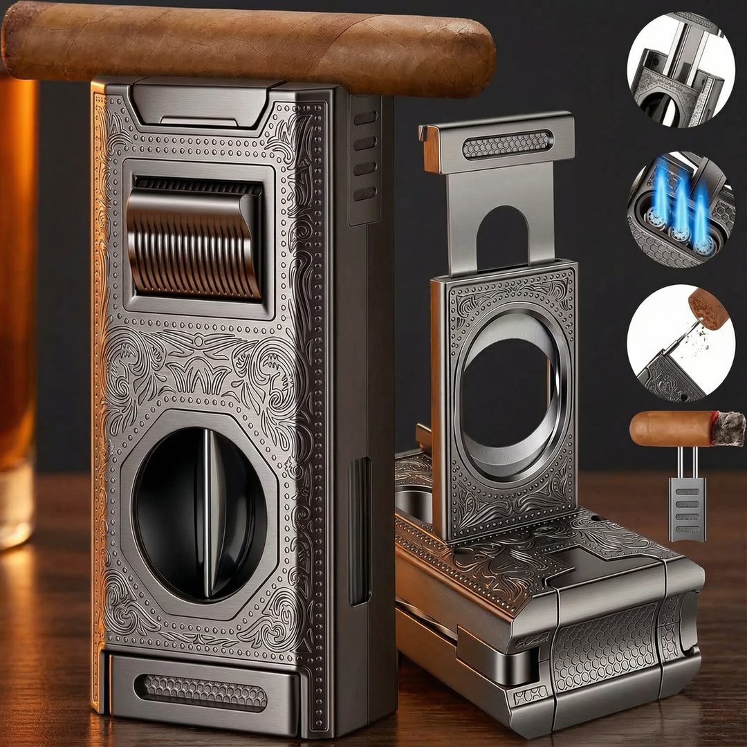The Crucible: 6-in-1 Triple Jet Cigar Lighter