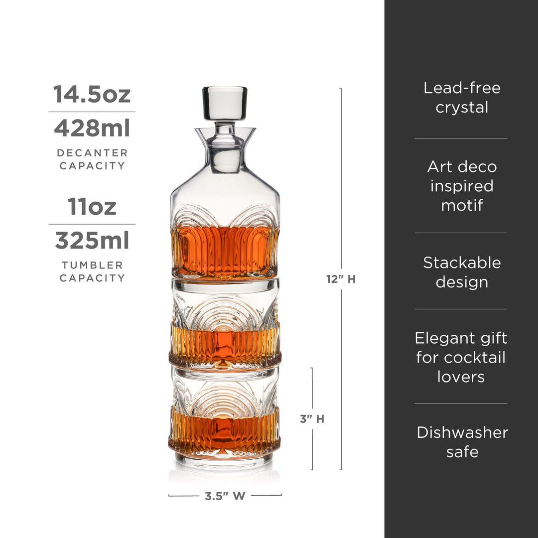 Beau Stacking Decanter Set - Fluid And Fire
