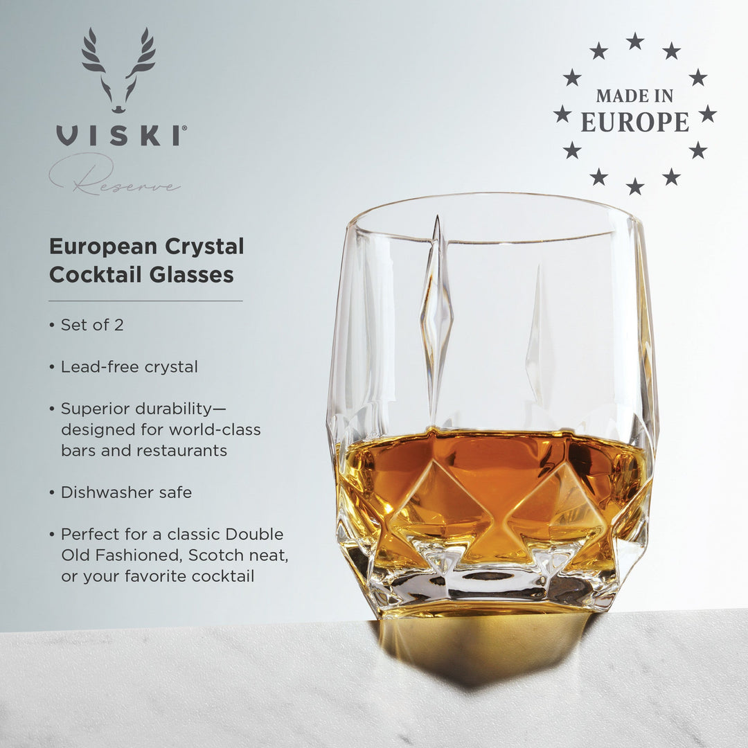 Reserve Bruno Crystal Cocktail Glasses - Fluid And Fire