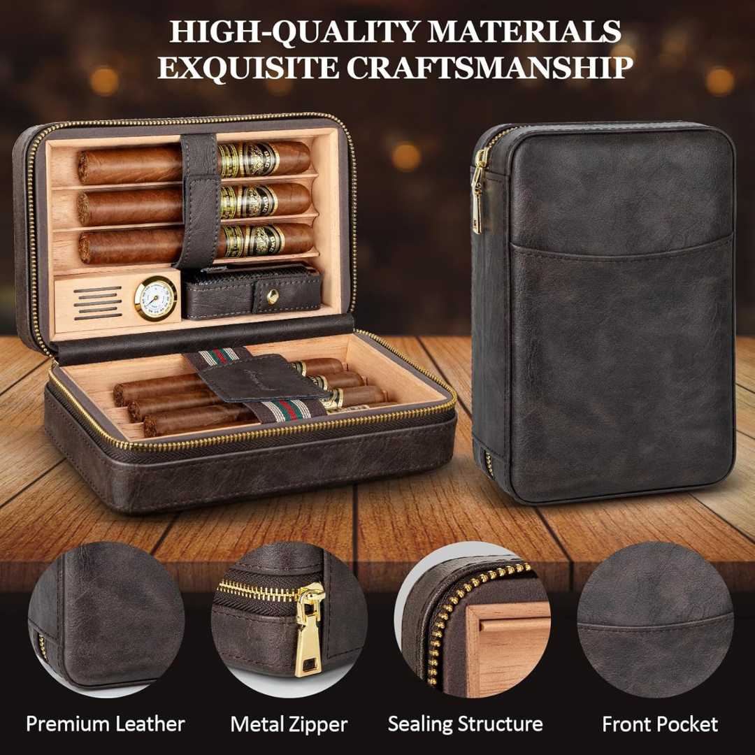 The Voyager: A Portable Humidor for Timeless Elegance and On-the-Go Sophistication