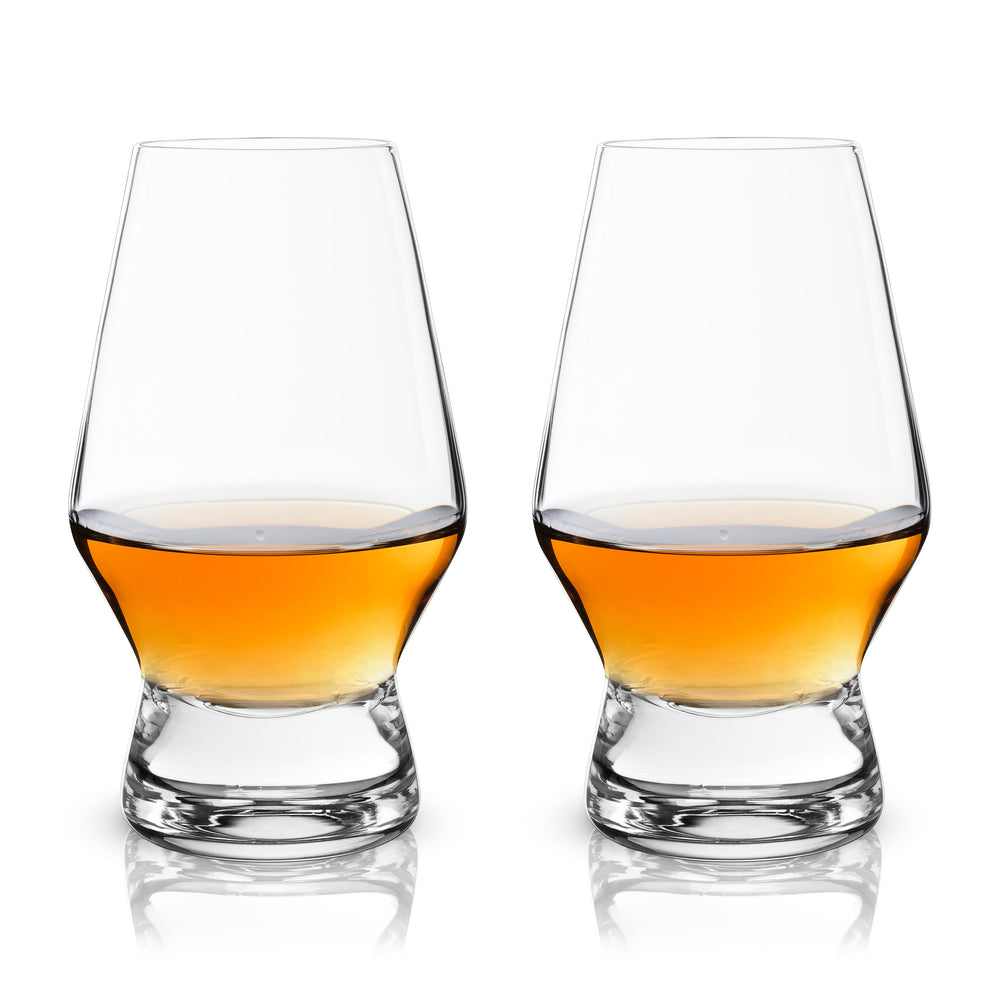 Raye Heavy Base Crystal Whiskey Tasting Glasses Set of 2 - Fluid And Fire