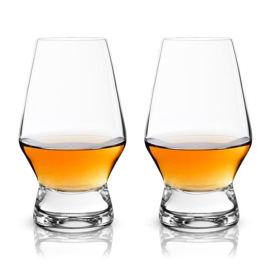 Raye Heavy Base Crystal Whiskey Tasting Glasses Set of 2 - Fluid And Fire
