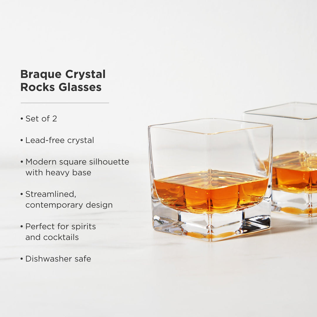 Braque Crystal Rocks Glasses - Fluid And Fire