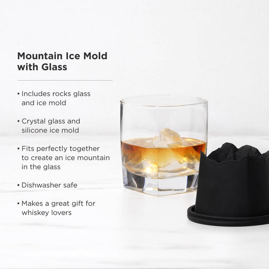 Mountain Ice Mold with Glass Set - Fluid And Fire