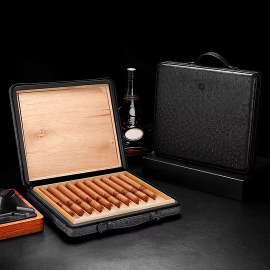 The Envoy Portable Leather Cigar Humidor