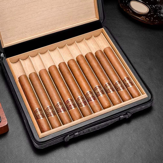 The Envoy Portable Leather Cigar Humidor