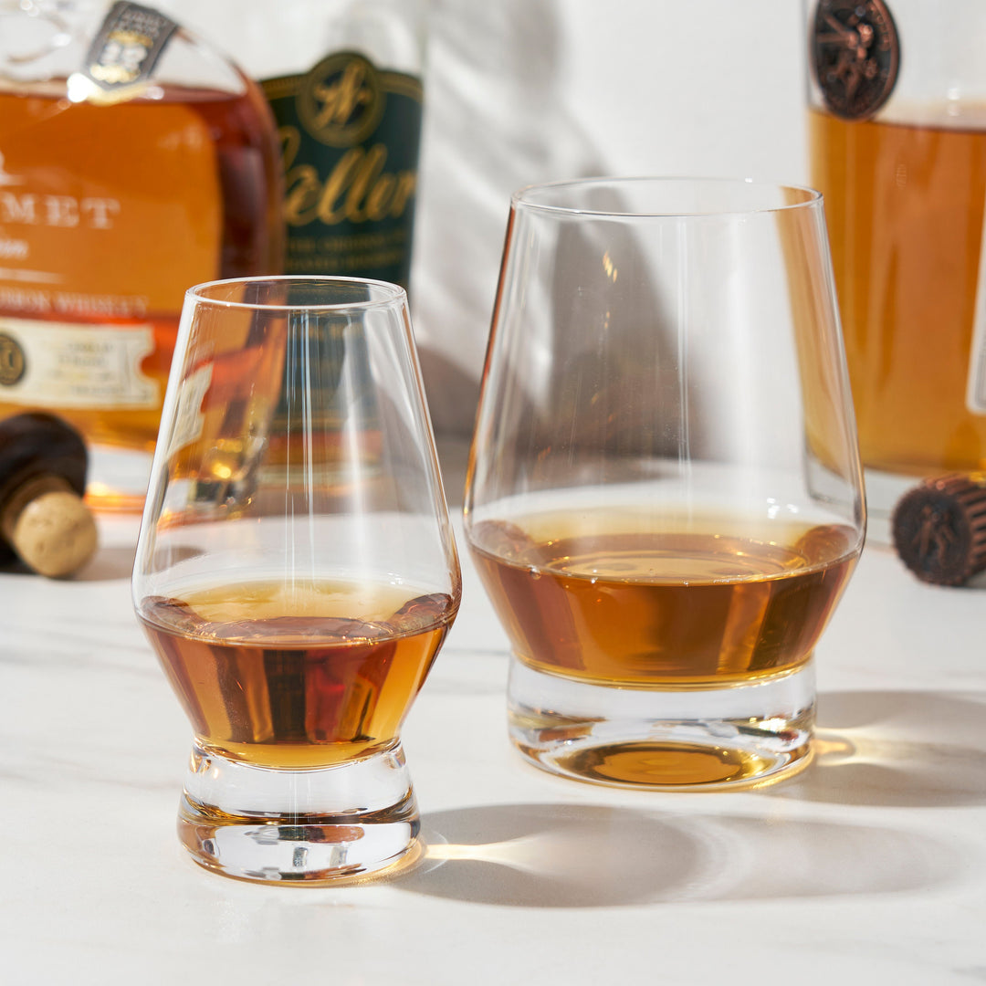 Raye Heavy Base Crystal Whiskey Tasting Glasses Set of 2 - Fluid And Fire