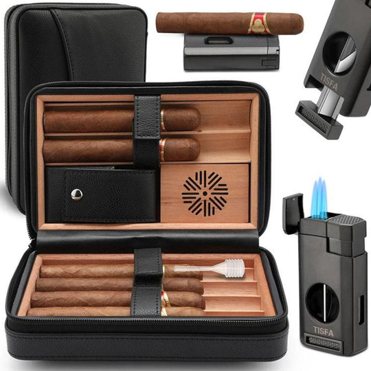 Elevate Your Style Anywhere: The Must-Have Leather Cigar Companion! - Fluid And Fire