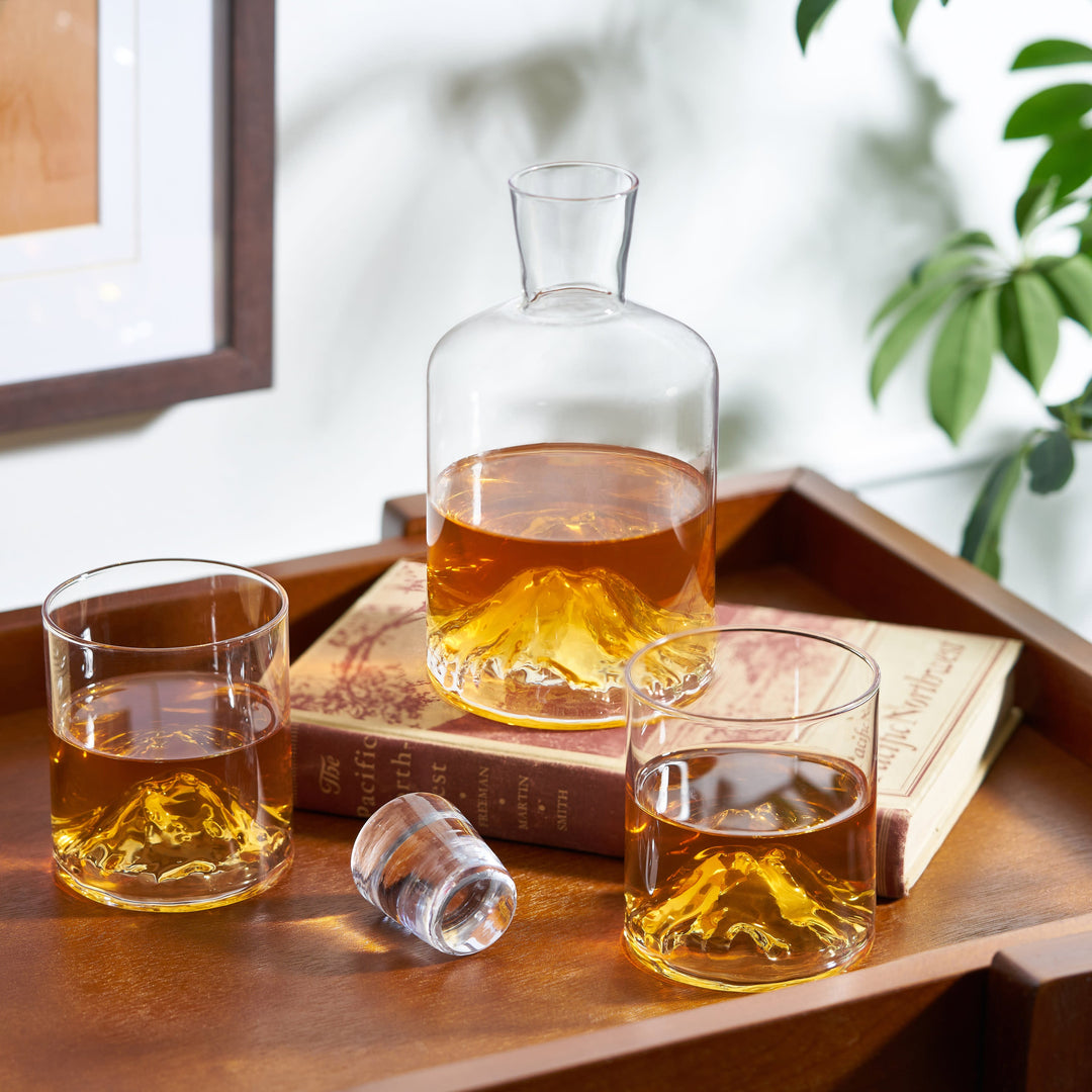 Mountain Crystal Liquor Decanter - Fluid And Fire
