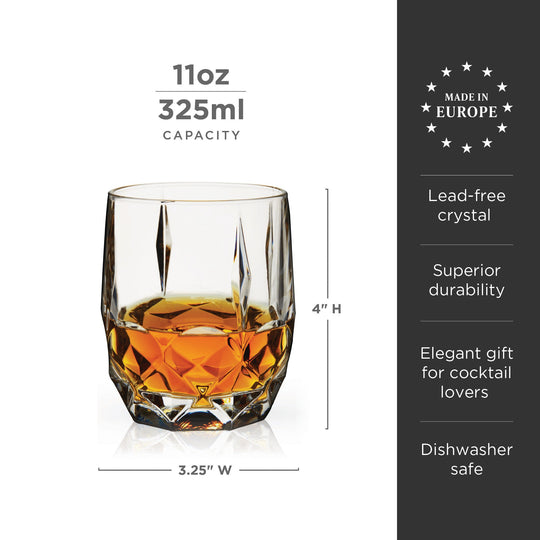 Reserve Bruno Crystal Cocktail Glasses - Fluid And Fire
