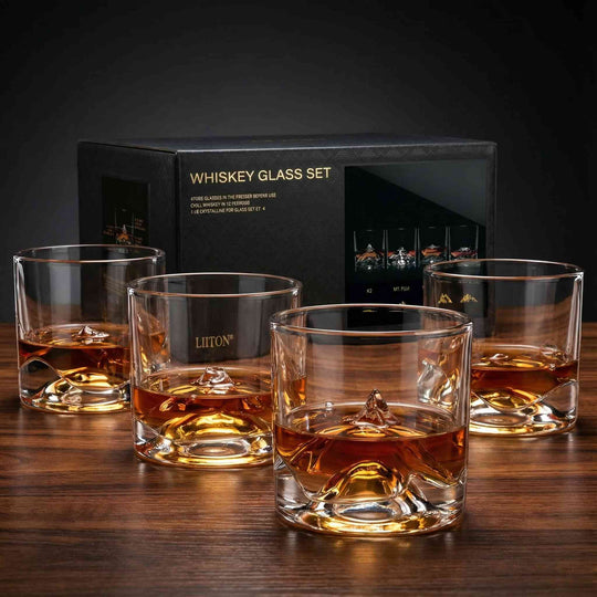 The Peaks Mountain Replica Crystal Whiskey Glass Set — Where Elevation Meets Ritual
