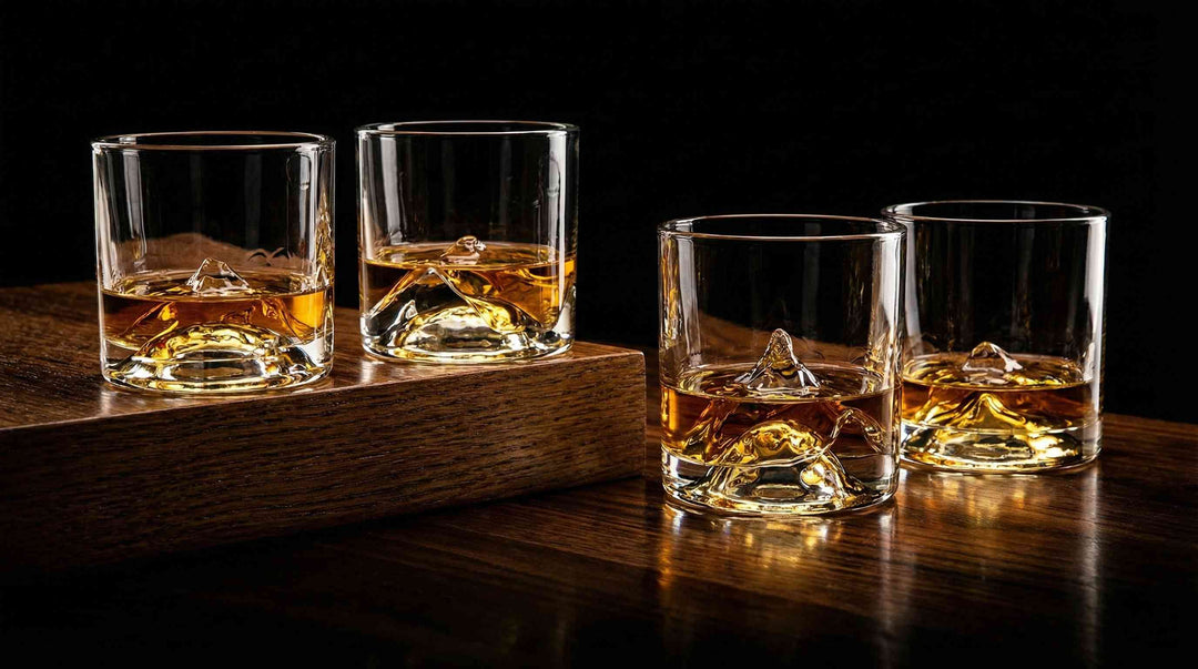 The Peaks Mountain Replica Crystal Whiskey Glass Set — Where Elevation Meets Ritual