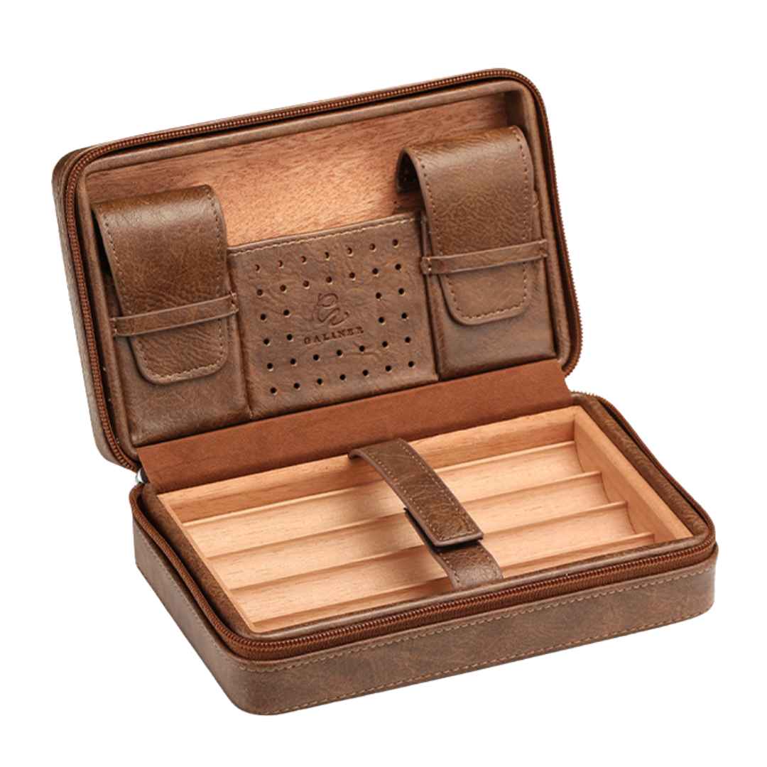 On-the-Move Class: Your Essential Leather Cigar Case!