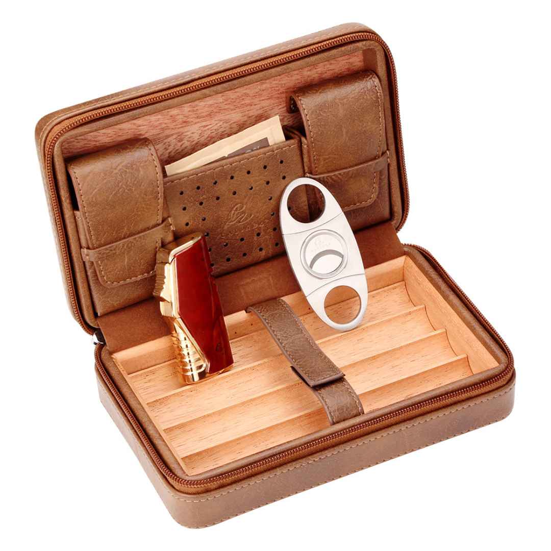 On-the-Move Class: Your Essential Leather Cigar Case!