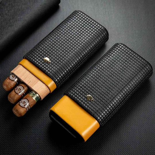 Portable Cigar Leather Case