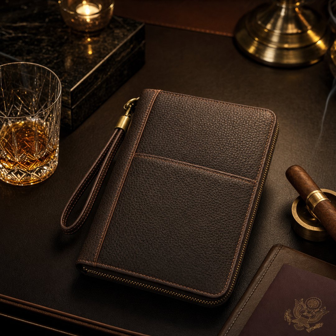 The Portafoglio: Leather Cigar Handbag