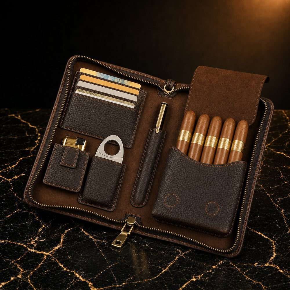 The Portafoglio: Leather Cigar Handbag