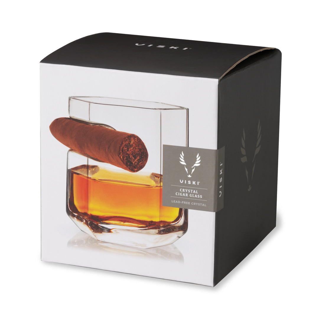 The Hexagon - Crystal Cigar Glass - Fluid And Fire