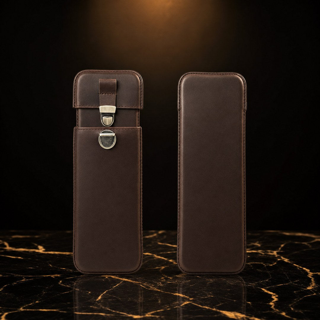 The Rifugio: Vintage Leather Cigar Holster (3-Slot)