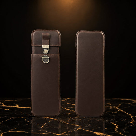 The Rifugio: Vintage Leather Cigar Holster (3-Slot)