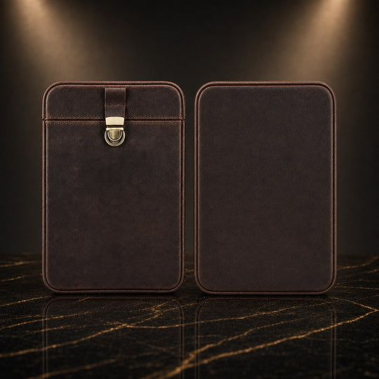 The Rifugio: Vintage Leather Cigar Holster (6-Slot) - Fluid And Fire