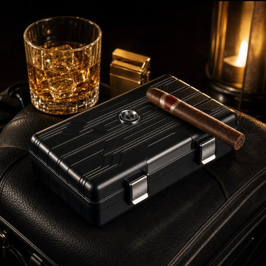 The Roccaforte Portable Cigar Travel Case - Fluid And Fire